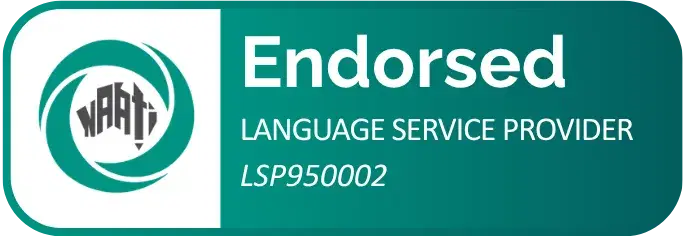 NAATI Endorsed Language Service Provider, LSP950002